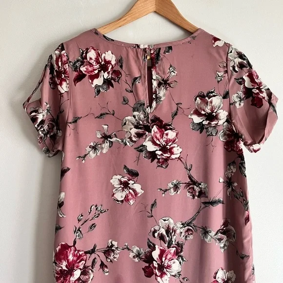 Pink Blush Boho Floral Tunic Shirt Dress - Picture 4 of 7